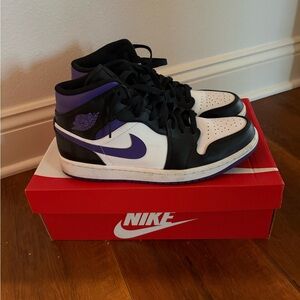 Nike Air Jordan 1 Retro High Court Purple and White